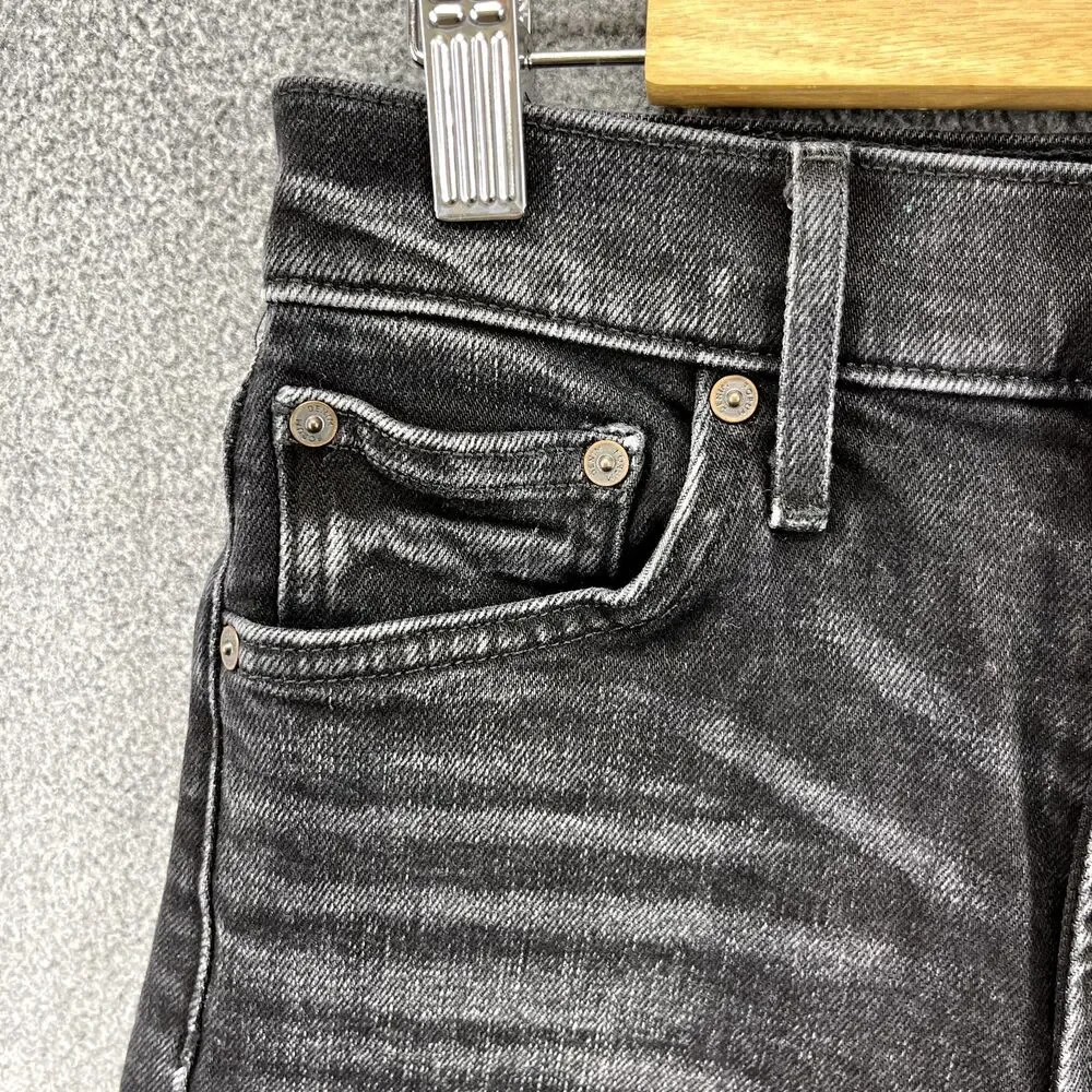 Denim Forum‎ Shorts Womens 24 Black The Arlo Denim Shorts Raw Hem
